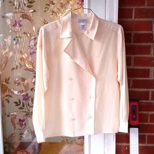 Women's double placket dress blouse